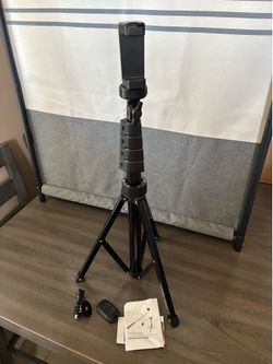 SENSYNE 62" Phone Tripod & Selfie Stick, Extendable Cell Phone Tripod Stand with Wireless Remote and Phone Holder, Compatible with iPhone Android.