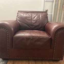 Brown Leather Armchair