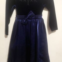 Sweet Kids Velvet Blue Dress Size 10 Girl 