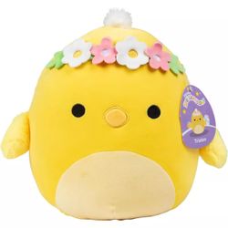 Squishmallows Triston the Yellow Chick with Flower Crown