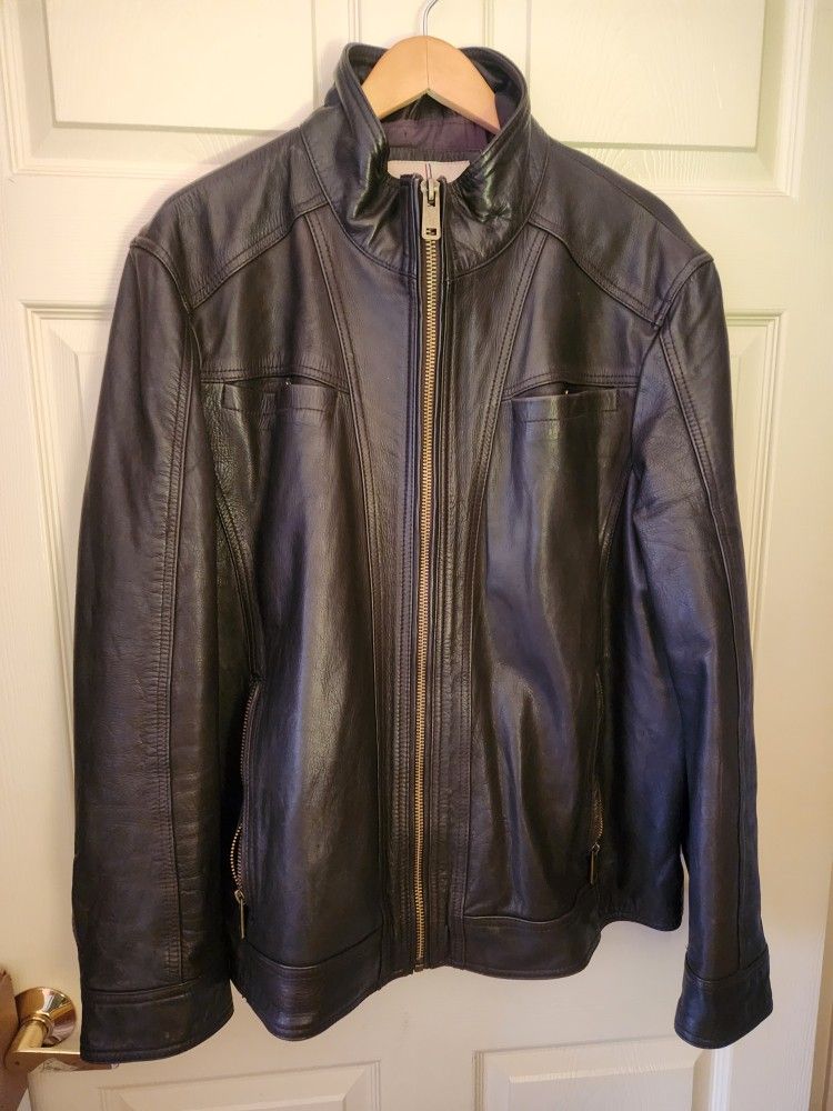 Leather Bomber Jacket 