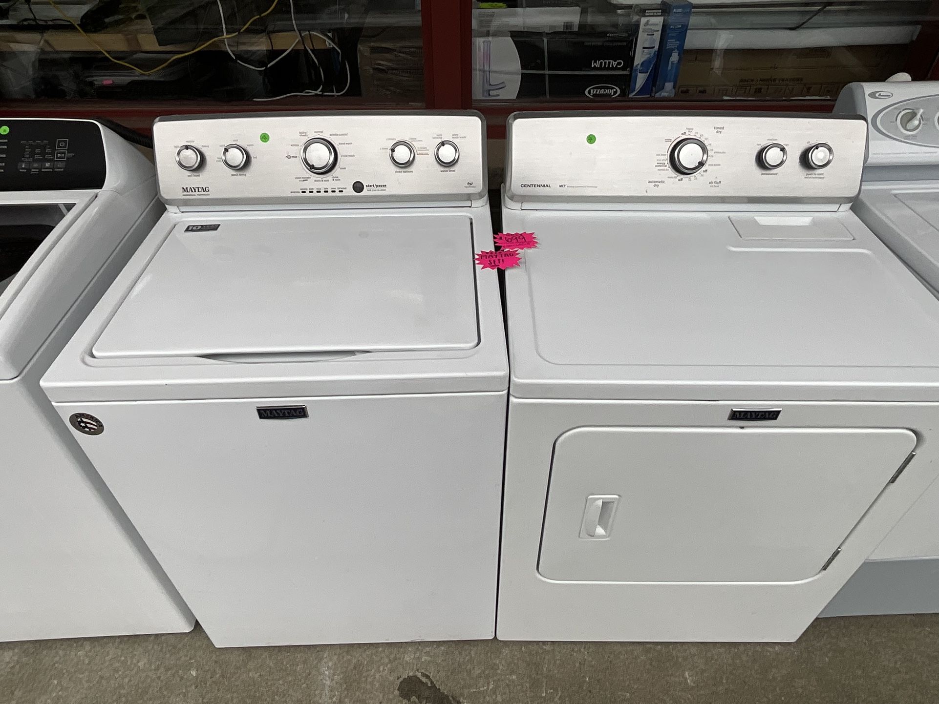 USED MAYTAG WASHER AND DRYER SET