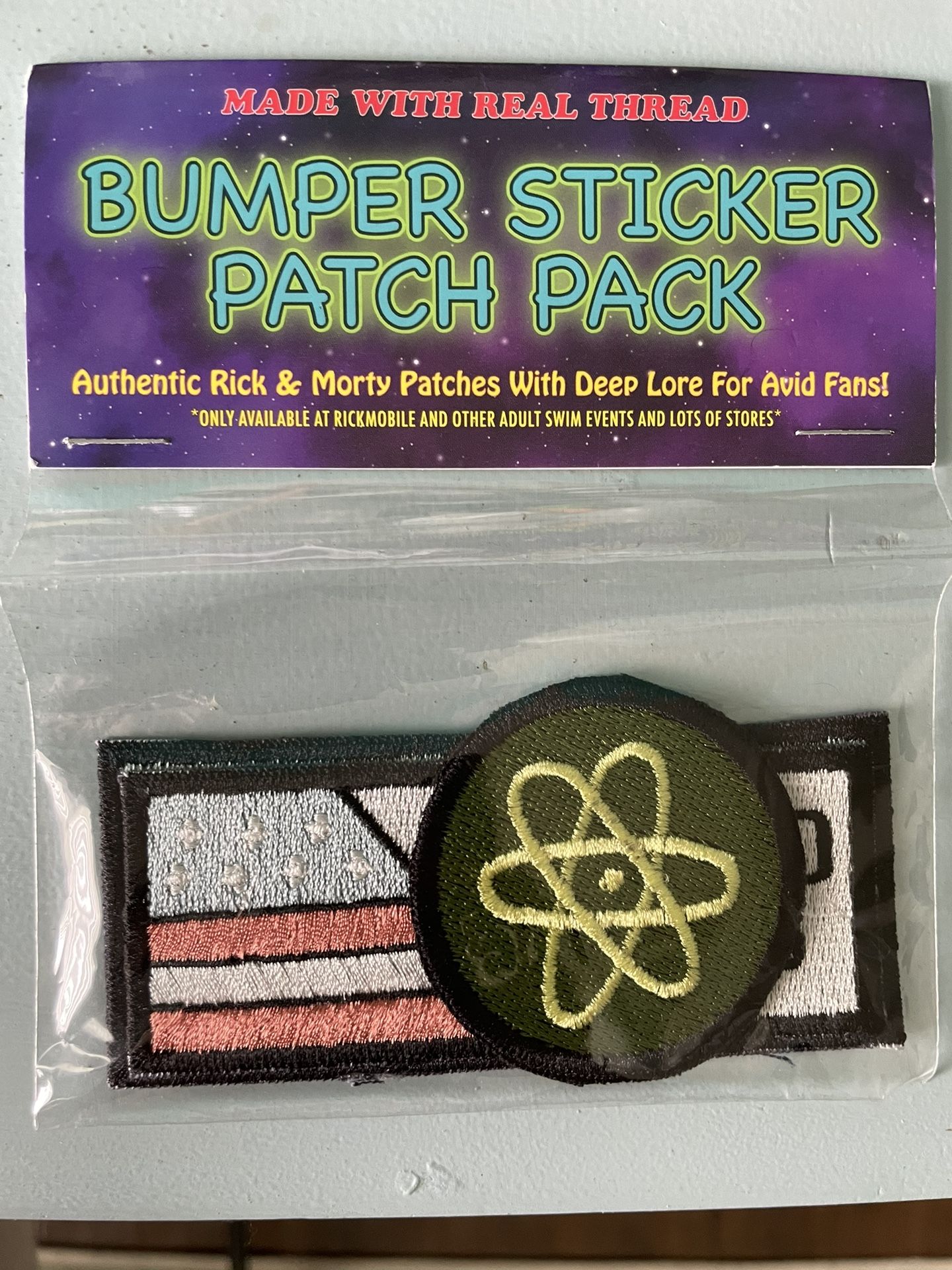 Rick And Morty Bumper Sticker Patch Pack Rickmobile Exclusive RARE!