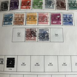 Germany 🇩🇪 Anglo American Zone A Lot Of 17 Overprint Postage Stamps Issued 1948 Rare