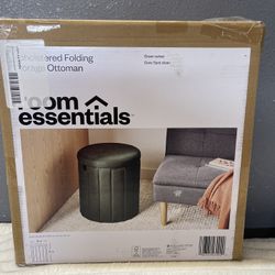 Folding Round Storage Ottoman Green - Room Essentials