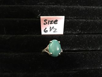 925 oval turquoise ring