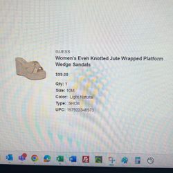 Guess wedge sandals size 10m