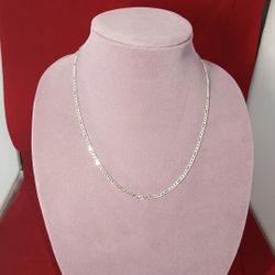 20inch Figaro Sterling Silver Necklace 3mm