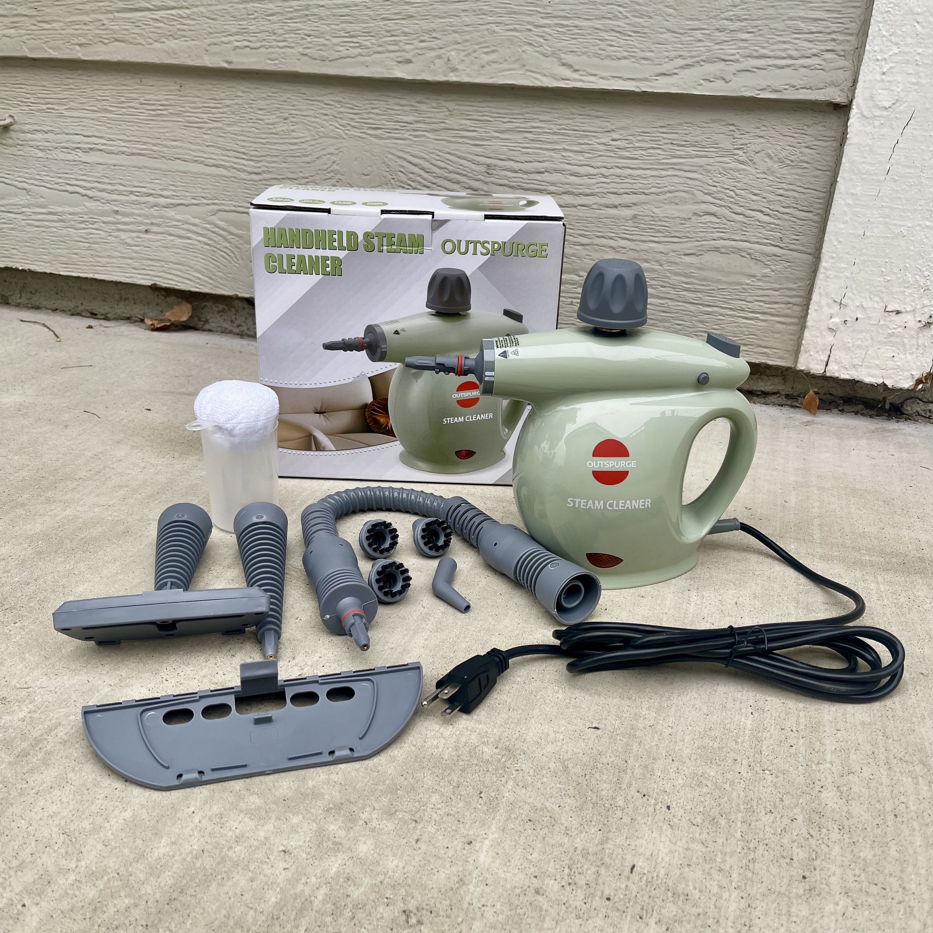 Handheld Steam Cleaner, Pressurized Multi-Surface Steam Shot with 13 pcs Accessories, Safety Lock, Steamer for Cleaning Floor, Upholstery, Grout, Wind