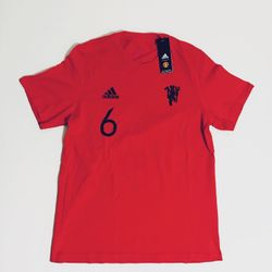 Paul Pogba Manchester United adidas Name & Number Amplifier Red T-Shirt Size L