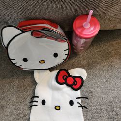 Hello Kitty Lunch Cooler, Cup And Hat
