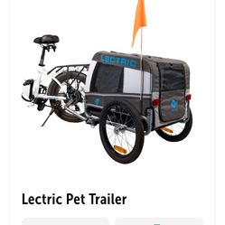 Lectric bike  pet trailer