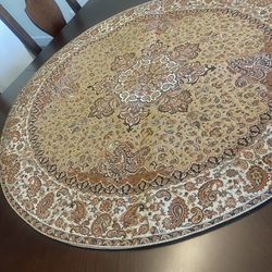 38” ( Diameter) beautiful traditional Persian decorative termeh pattern table cloth from Persia  ( brown color)