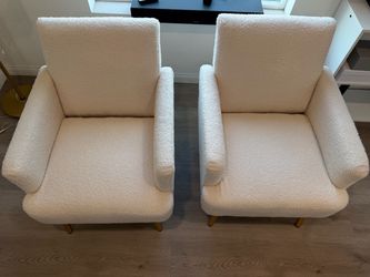 Set of 2 Modern Teddy Accent Chairs