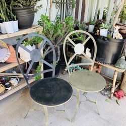 2 Metal  Chairs  