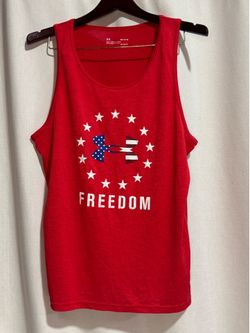 Under Armor Men’s tank top Medium Red Patriotic