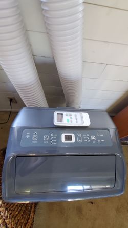 Portable AC, Dehumidifier, Fan and heater. Digital with remote control + app connectivity. 10,000 BTU to cool 550 Sq Ft