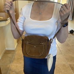 New Polo Ralph Lauren Mini Suede Satchel