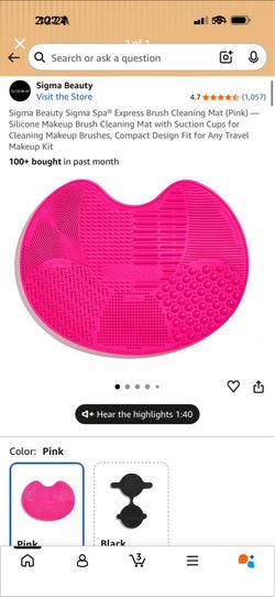 Sigma Beauty Pink Silicone Makeup Brush Cleaner Mat Spa