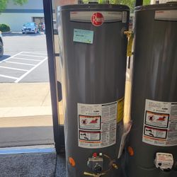 New 2024 Rheem Professional Classic 50 Gallon Propane Water Heater.