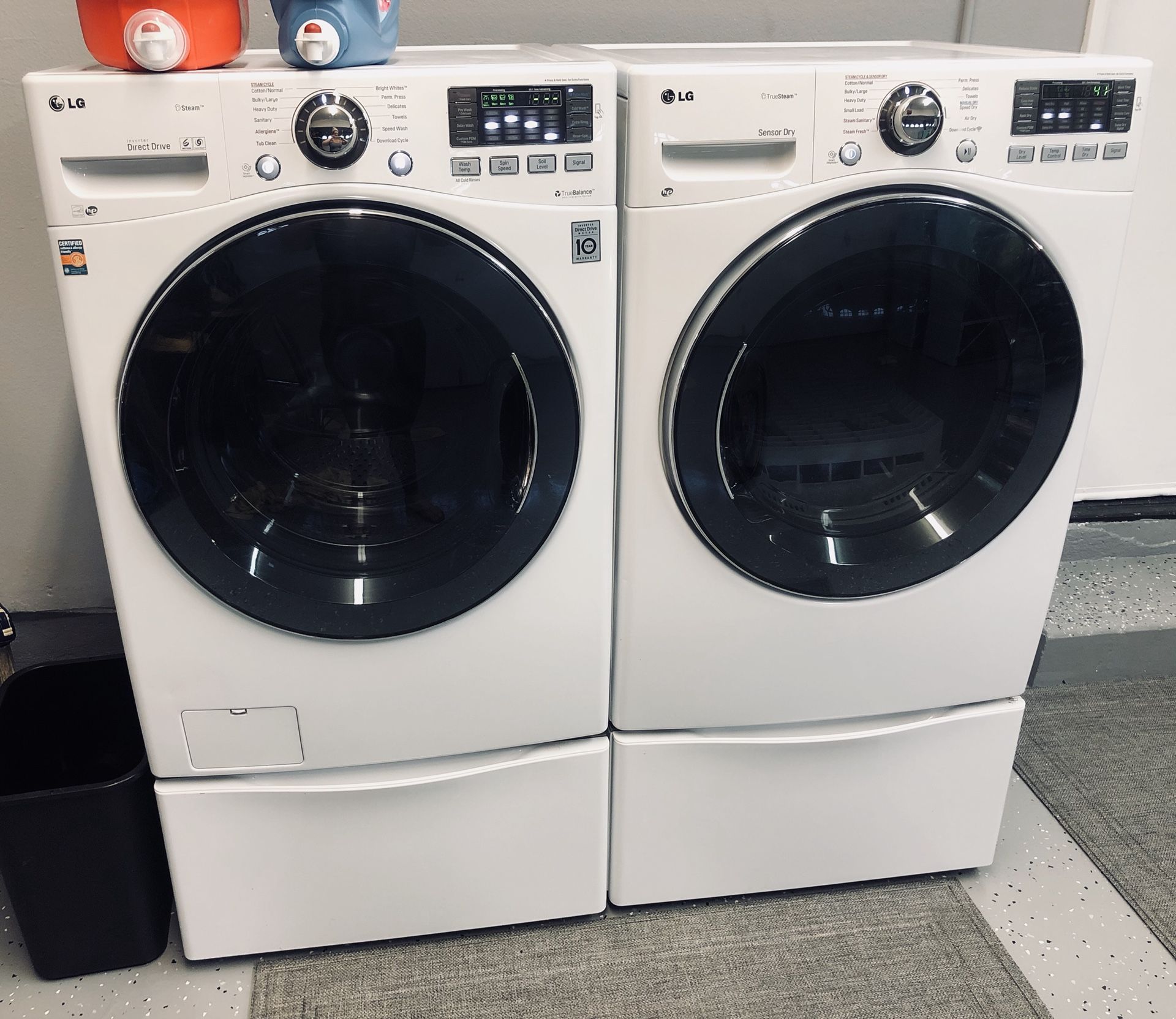 2018 lg steam washer and dryer set