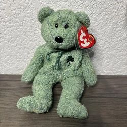 TY Beanie Baby Shamrock W/ Tag & Protector - Pre Owned