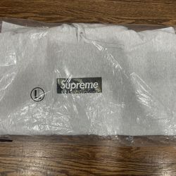 Supreme Box Logo Hooded Sweatshirt (FW23) Ash Grey Size L*