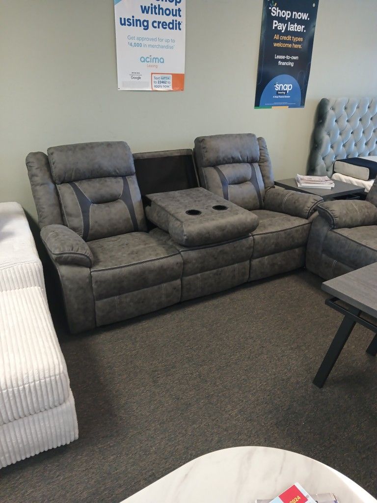 New Two-piece Reclining Sofa And Loveseat Including Free Delivery