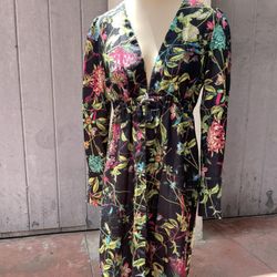 Beautiful Black+Floral Dress | Small 