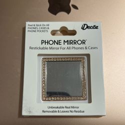 Diamond Bling Make Up Mirror For Phone Case