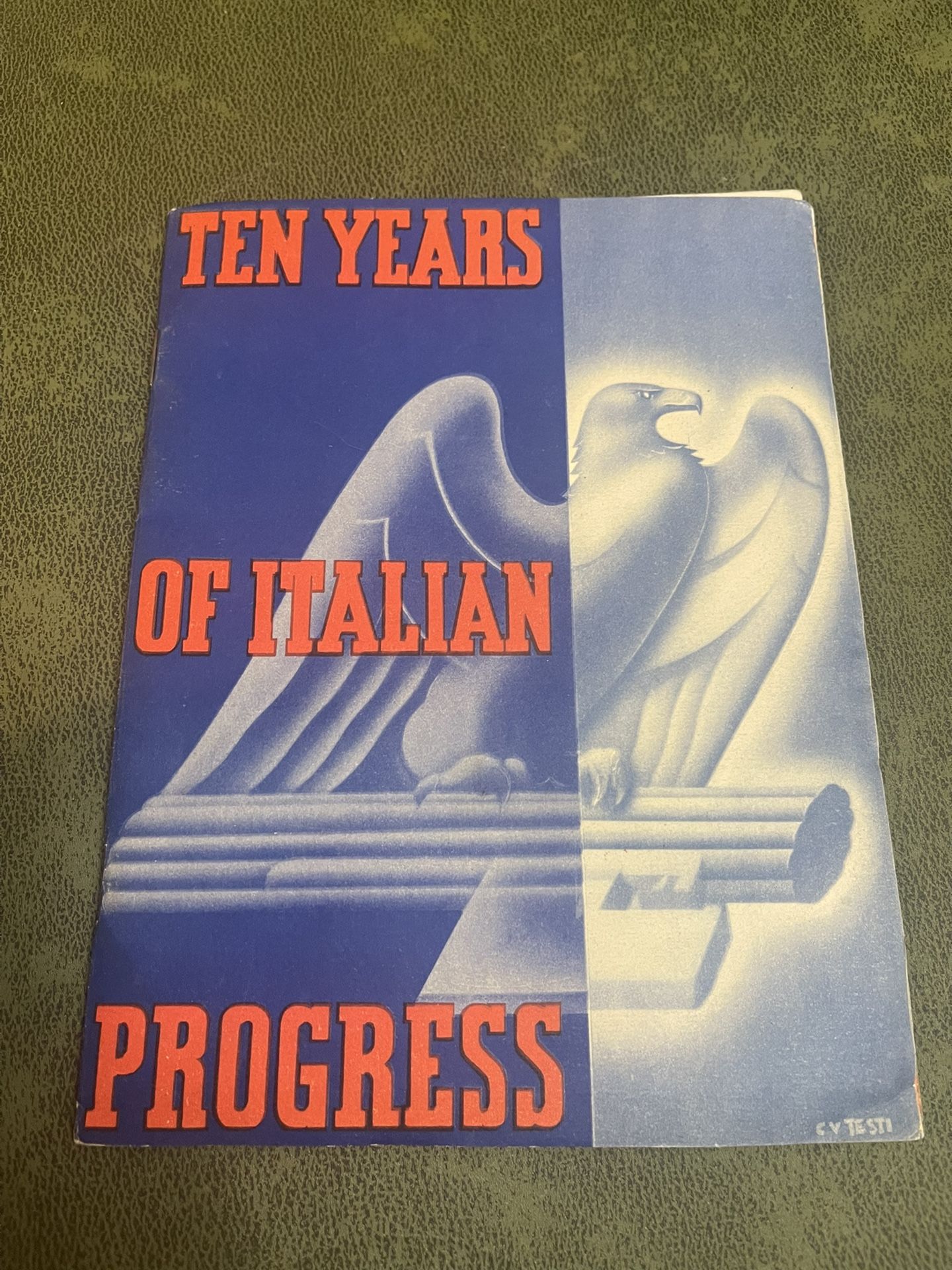 Vintage Brochure Ten Years of Italian Progress 1933 Worlds Fair Chicago