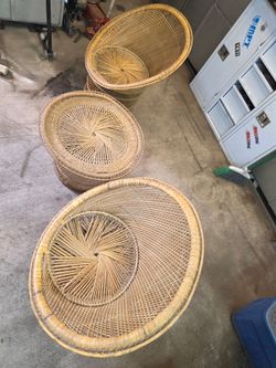 Vintage Wicker Chair Set