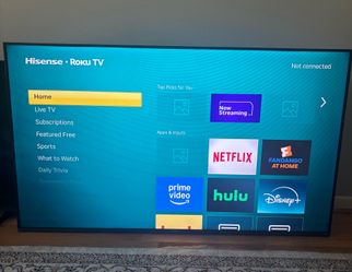 Hisense 58” 4K UHD Roku Smart TV (2023) + Wall Mount, Remote & Stand