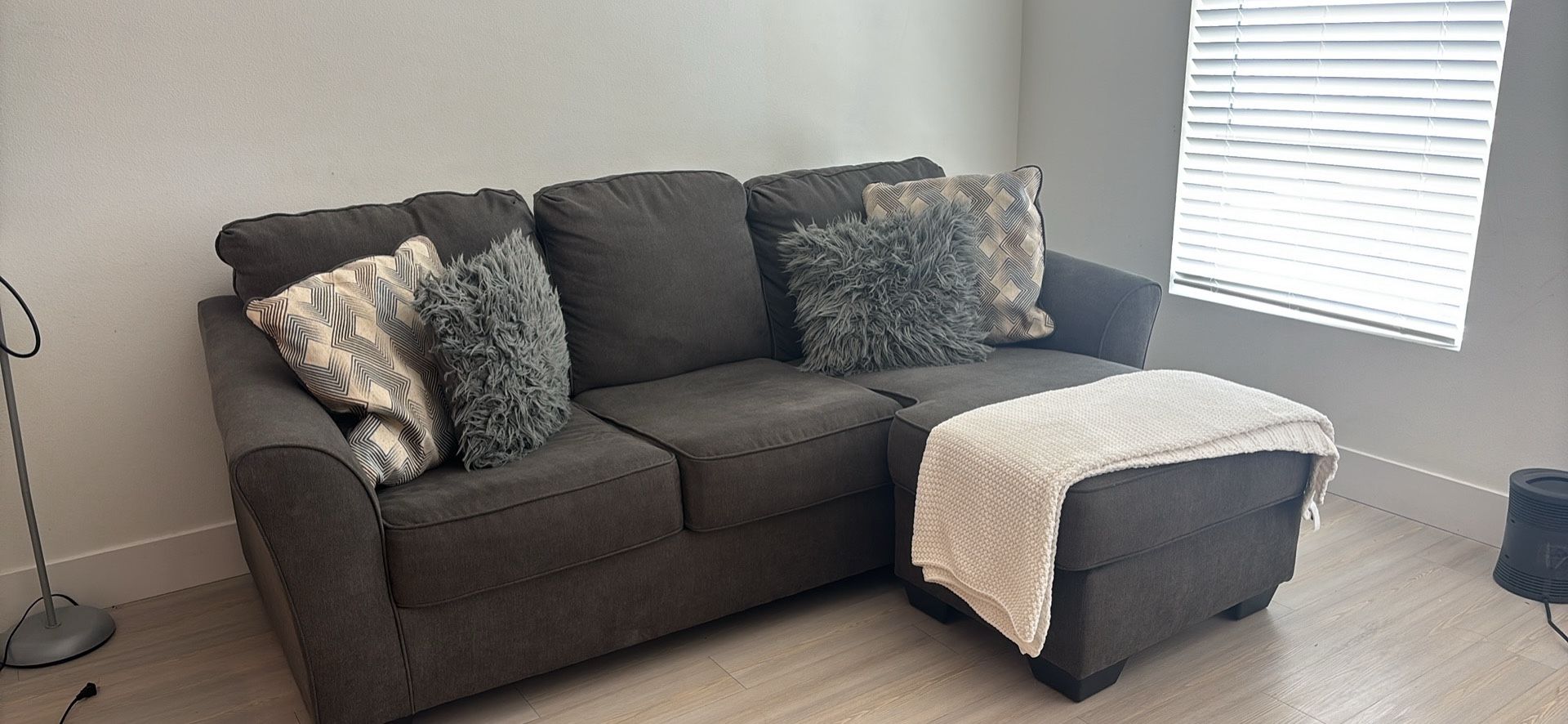 Brand New Grey Living Space Couch Comes With Pillows