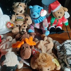 BEANIE BABY'S 30 IN ALL $20 TAKES ALL CLICK ON PICTURE YOU WILL GET FULL PICTURE SIZE 