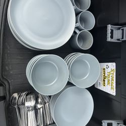 Set Of Dining Dishes (IKEA) Blue