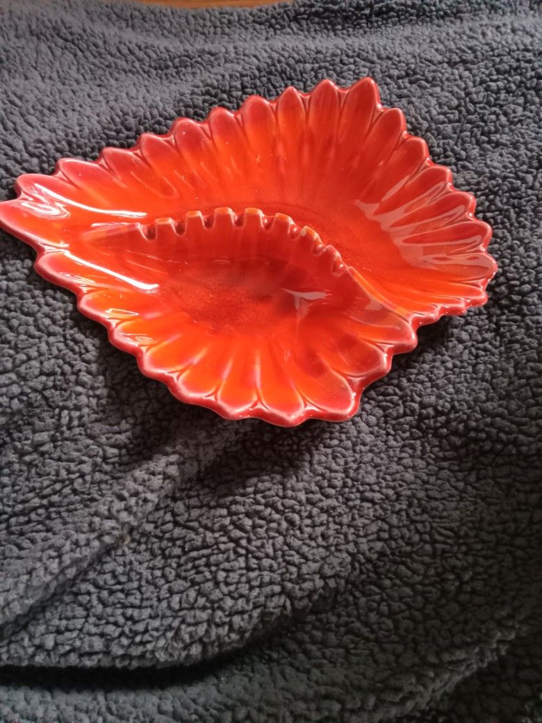 Antique Orange Ashtray