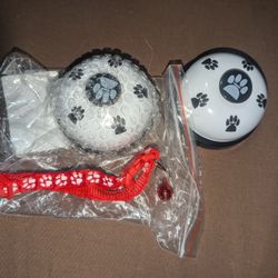 Two Dog Bells With A Leash Small