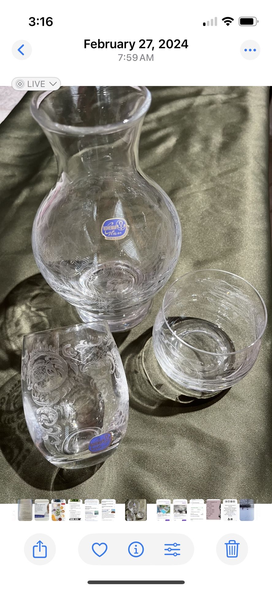 Wine Canter & Glasses