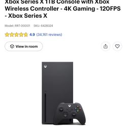 New In box-Xbox Series X 1TB Console-4K Gaming-120 FPS 