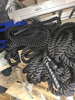 Yes4All 1.5 in Diameter Battle Rope, 50 ft Length Workout Rope, Poly Dacron Material $60 