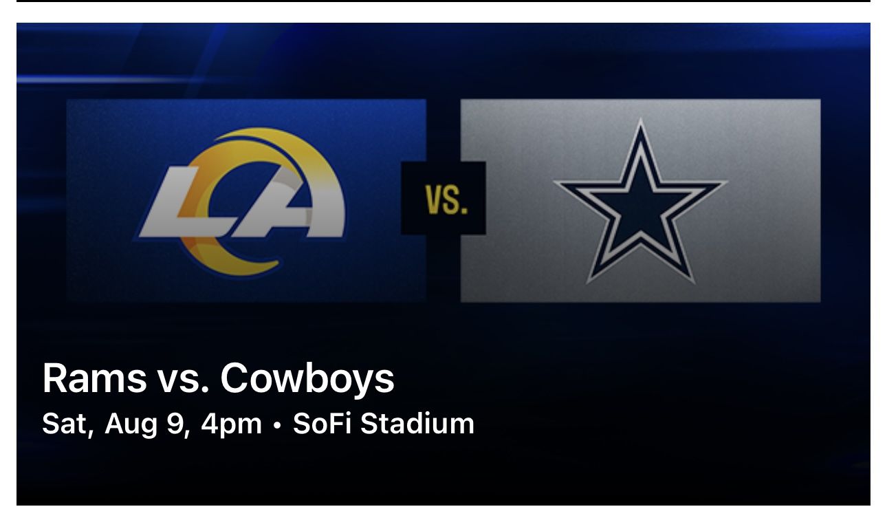 Rams Vs Cowboys Preseason