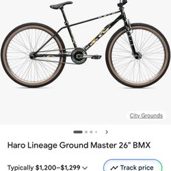 Haro Lineage Ground Master 26 Bike New
