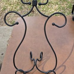 Home Decor - Wrought Iron Metal Book / Tablet / Sign / Plaque / Frame Holder for Display, Cooking