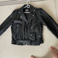 Men’s Leather Riding Jacket Xl