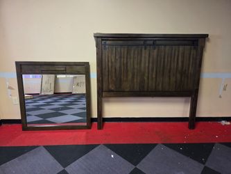 Headboard and mirror