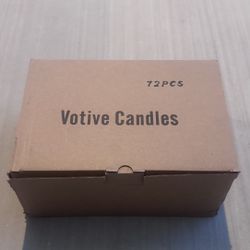 Bulk 72pc White Votive Candles - Brand New / Unopened