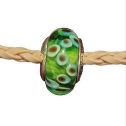 NEW Authentic Pandora Murano Glass Green Evil Eye All Seeing Eyes Charm Bead.  Sterling Silver.   Hallmarked PANDORA S925.  I bundle so please check o