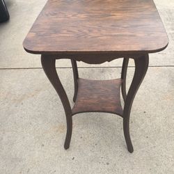 Antique  Oak 30” Tall Table 