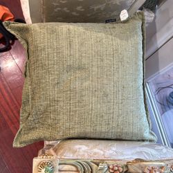 Celery Green Chenille Throw Pillows 